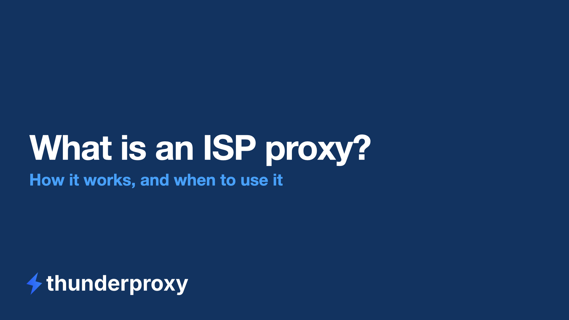 What Is an ISP Proxy? How It Works & When to Use It
